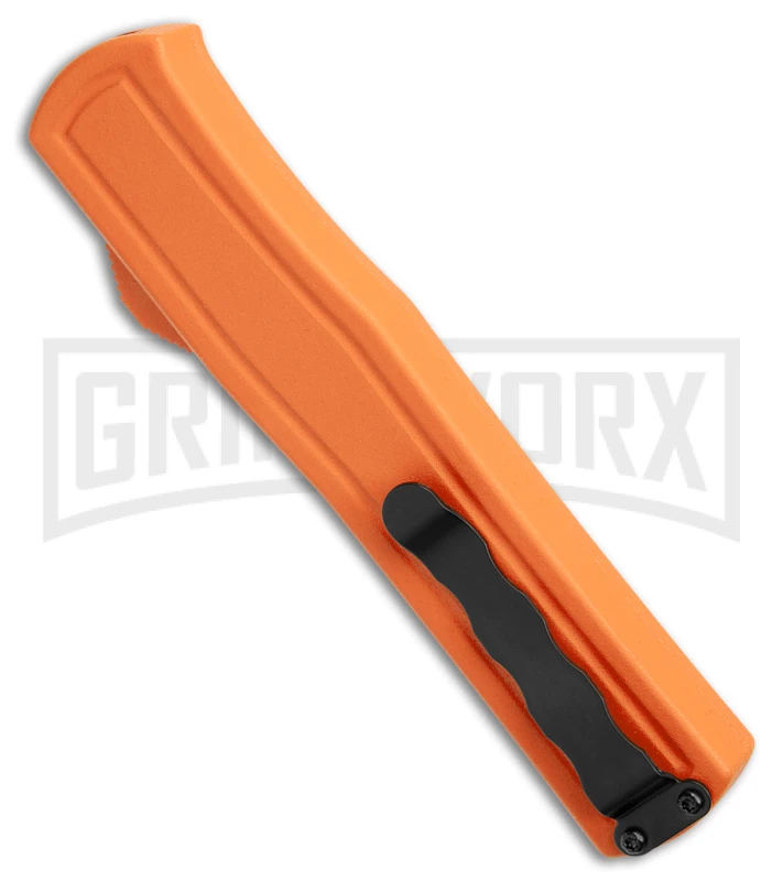 AKC F-20 Orange D/A OTF Dagger Automatic Knife - Satin Plain 5 AKC F-20 Orange D/A OTF Dagger Automatic Knife - Satin Plain - Image 3
