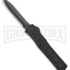 AKC F-20 Black D/A OTF Automatic Knife - Dagger Black Plain -Kershaw Store akc f 20 da otf auto black aluminum black dagger BHQ 177898 jr large