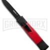 AKC Minion Concord Black/Red OTF Automatic Knife - Flat Grind Black Plain -Kershaw Store akc mini concord black red bhq 24198 jr large
