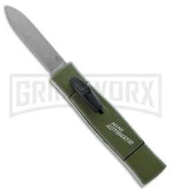 AKC Minion Concord Green OTF Automatic Knife - Flat Grind Polish Plain