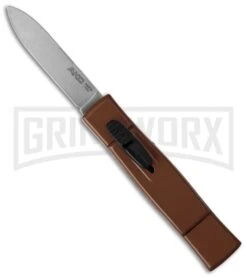 AKC Minion Concord Coyote Brown OTF Automatic Knife - Satin Plain