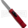 AKC Minion Concord Red OTF Automatic Knife - Flat Grind Polish Plain -Kershaw Store akc minion red flat BHQ 50708 jr large
