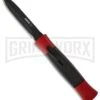 AKC 077 Concord Red/Black OTF Automatic Knife - Dagger Black Plain -Kershaw Store akc oft red black double edge plain large