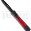 AKC Concord Black/Red OTF Automatic Knife - Dagger Black Plain
