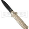 Frank B. Italian Stealth Sculpted Tan Automatic Knife - Black Plain 2 Frank B. Italian Stealth Sculpted Tan Automatic Knife - Black Plain -Kershaw Store b stealth tan black cm large