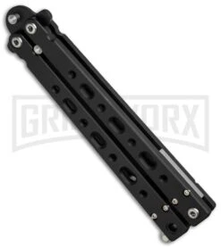 Bear OPS Bear-Song V Black Balisong Butterfly Knife - Black Plain -Kershaw Store bear ops b 500 aibk b 35028 bottom cm large
