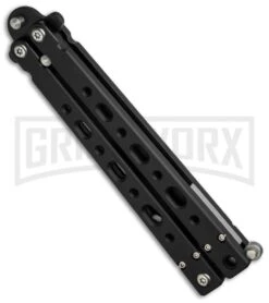 Bear OPS Bear-Song V Black Balisong Butterfly Knife - Black Plain -Kershaw Store bear ops b 500 aibk b 35028 side cm large