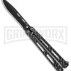 Bear OPS Bear Song IV Sim Carbon Fiber Balisong Butterfly Knife - Black Plain