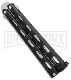 Bear & Son 114 & 114TR Black Butterfly Knife 2-Pack 17 Bear & Son 114 & 114TR Black Butterfly Knife 2-Pack -Kershaw Store bear son 2 pack butterfly special black 114 114TR BHQ 50066 er trainer side large