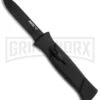 AKC 777 Blackfinger Black OTF Automatic Knife - Flat Grind Black Plain 1 AKC 777 Blackfinger Black OTF Automatic Knife - Flat Grind Black Plain -Kershaw Store blackfinger black black flat large