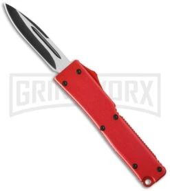 Firecracker Mini Red D/A OTF Automatic Knife - Black Plain 4TH18