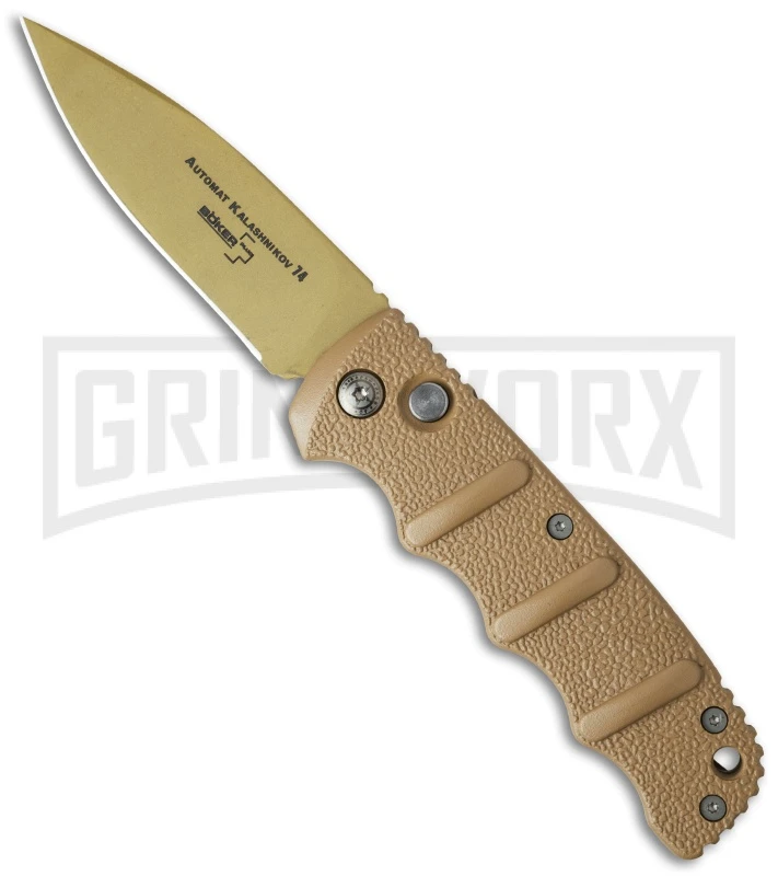 Boker Kalashnikov Desert Sand Automatic Knife - Copper Plain 3 Boker Kalashnikov Desert Sand Automatic Knife - Copper Plain