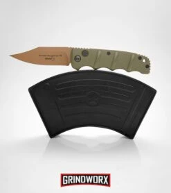 Boker Kalashnikov Desert Warrior Bowie Automatic Knife - Copper Plain -Kershaw Store boker kalashnikov desert warrior bowie BHQ 17106 box dl 2 large