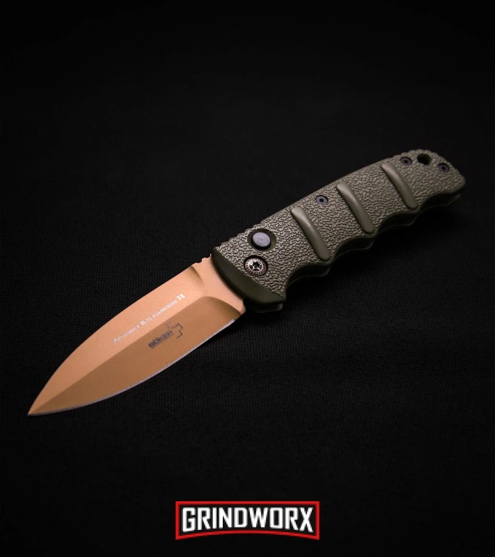 Boker Kalashnikov Desert Warrior Dagger Automatic Knife - Copper Plain 5 Boker Kalashnikov Desert Warrior Dagger Automatic Knife - Copper Plain - Image 3