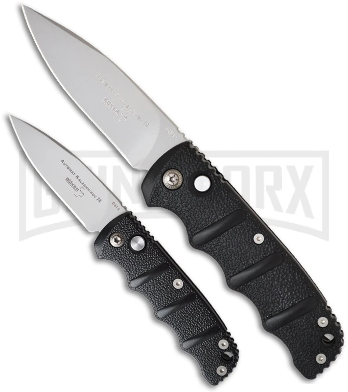Boker Mini Kalashnikov Black Automatic Knife - Bead Blast Plain 5 Boker Mini Kalashnikov Black Automatic Knife - Bead Blast Plain - Image 3