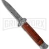 Virtuoso 8" Stiletto Rosewood Spring Assisted Knife - Flat Grind -Kershaw Store bp zan dg1 10 damacus rose wood large