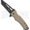 Camillus Canyon GB 8 Tan GRN Spring Assisted Knife - Black Plain 1 Camillus Canyon GB 8 Tan GRN Spring Assisted Knife - Black Plain -Kershaw Store camillus canyon GB 8 sa tan grn black BP 30132 jr large