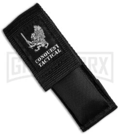 Conquest Tactical Fury Black D/A OTF Automatic Knife - Stonewash Plain -Kershaw Store conquest tactical bk st sw sheath cm large