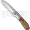 CRKT Carson Burl Wood Spring Assist Knife - Satin Plain -Kershaw Store crkt carson m4 02w BHQ 7647 jr large