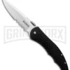 CRKT Lerch Enticer Black Spring Assisted Knife - Satin Serr -Kershaw Store crkt lerch enticer 1061 large
