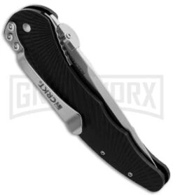 CRKT Lerch Enticer Black Spring Assisted Knife - Satin Serr -Kershaw Store crkt lerch enticer 1061 side large
