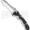 CRKT Mini My Tighe Black/Grey Spring Assisted Knife - Satin Serr -Kershaw Store crkt mini my tighe 1093 satin serr BHQ 1574 jr large