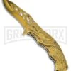 Frost Cutlery Fire Breather Gold Spring Assisted Knife - Gold Plain