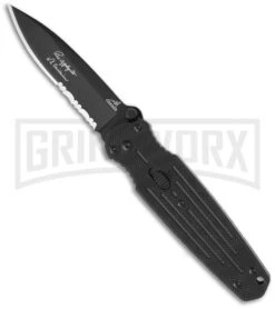 Gerber Mini Covert Black Spring Assisted Knife - Black Serr
