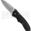 Gerber Knives Fast Draw Knife Black Spring Assist Knife - Bead Blast Serr