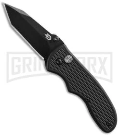 Kershaw Store 64 Gerber Knives Mini F.A.S.T. Draw Black Spring Assisted Knife - Tanto Black Plain
