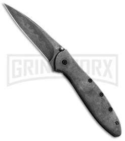 Kershaw Leek Composite Assisted Opening Knife - Blackwash Plain