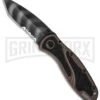 Kershaw Blur Brown Assisted Opening Knife - Tanto Tiger Stripe Serr -Kershaw Store kershaw blur ser 1670brnttsst cm large