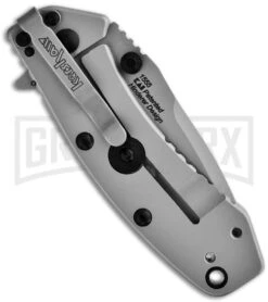Kershaw Cryo Flipper Assisted Opening Knife - Bead Blast Plain -Kershaw Store kershaw cryo 1555 back large