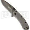 Kershaw Cryo II Assisted Opening Frame Lock 3.25" Knife Gray -Kershaw Store kershaw cryo ii flipper grey plain 1556ti large