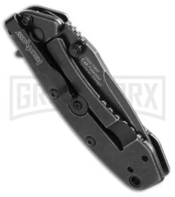 Kershaw Cryo Tanto Flipper Assisted Opening Knife - BlackWash Plain -Kershaw Store kershaw cyro tanto blackwash 1555tbw side large