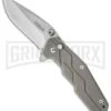 Kershaw Dimension Titanium Assisted Opening Knife - Stonewash Plain -Kershaw Store kershaw dimension flipper 3810 beadblast plain large