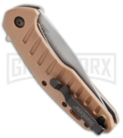 Kershaw Duck Commander Bisland Assisted Opening Knife - Bead Blast Plain -Kershaw Store kershaw duck dynasty bisland 7422dcx side large