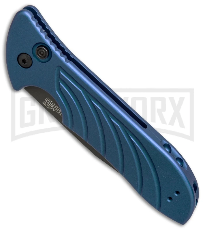 Kershaw Emerson Launch 5 Blue Automatic Knife - Black Plain 5 Kershaw Emerson Launch 5 Blue Automatic Knife - Black Plain - Image 3