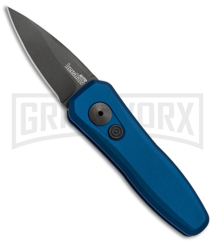 Kershaw Launch 4 Blue Automatic Knife CA Legal - Black Plain 3 Kershaw Launch 4 Blue Automatic Knife CA Legal - Black Plain