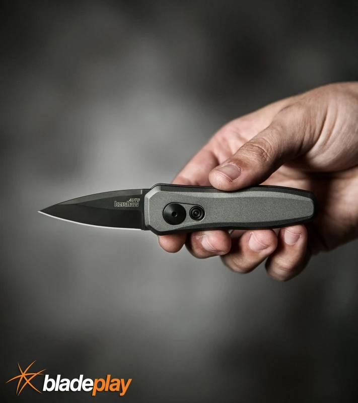 Kershaw Launch 4 Gray Automatic Knife CA Legal - Black Plain 7 Kershaw Launch 4 Gray Automatic Knife CA Legal - Black Plain - Image 5