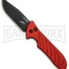 Kershaw Emerson Launch 5 Red Automatic Knife - Black Plain -Kershaw Store kershaw launch 5 red 7600rdblk BHQ 49079 jr large
