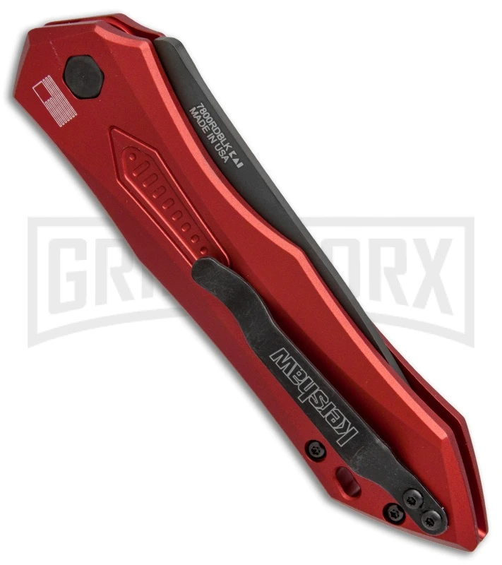 Kershaw Launch 6 Red Automatic Knife - Black Plain 4 Kershaw Launch 6 Red Automatic Knife - Black Plain - Image 2