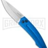 Kershaw Launch 2 Blue Aluminum Automatic Knife - Stonewash Plain -Kershaw Store kershaw launch auto 2 sw 7200blusw cm large
