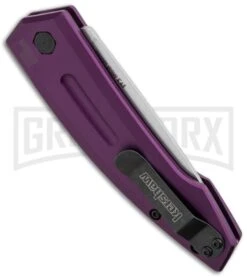 Kershaw Launch 2 Purple Aluminum Automatic Knife - Stonewash Plain -Kershaw Store kershaw launch auto 2 sw purple side cm large
