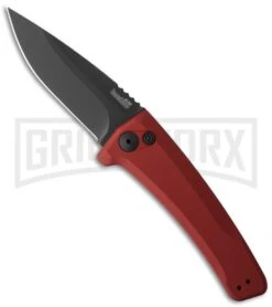Kershaw Launch 3 Red Automatic Knife - Black Plain