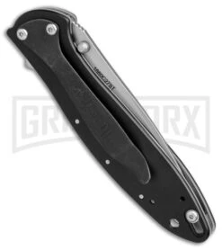 Kershaw Leek Black Assisted Opening Knife - Bead Blast Serr -Kershaw Store kershaw leek black bb KS1660C27ST BHQ 49610 er side large