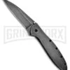 Kershaw Leek Assisted Opening Knife - BlackWash Plain -Kershaw Store kershaw leek blackwash plain 1660blkq large