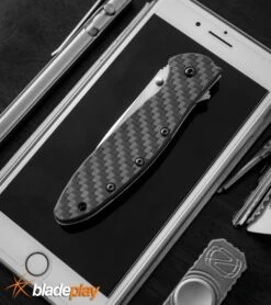 Kershaw Leek Carbon Fiber Assisted Opening Knife - Stonewash Plain -Kershaw Store kershaw leek cf sw 1660cf BHQ 52168 dl large