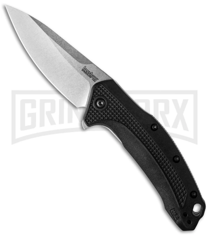 Kershaw Link Drop Point 3.25" Knife Black GFN Stonewash 3 Kershaw Link Drop Point 3.25" Knife Black GFN Stonewash