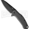 Kershaw Link Liner Lock Knife Gray Aluminum BlackWash Drop Point -Kershaw Store kershaw link 1776grybw cm large